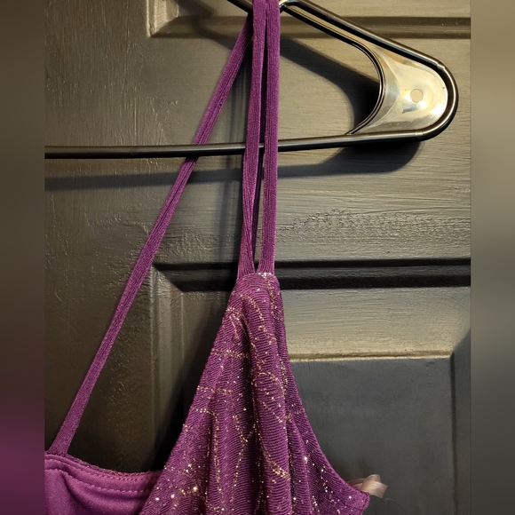 Jump Apparel purple sparkle top fitted maxi dress - Picture 6 of 12